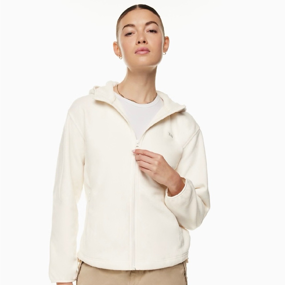 TNA Cream Full-Zip Long Sleeve Fleece Jacket